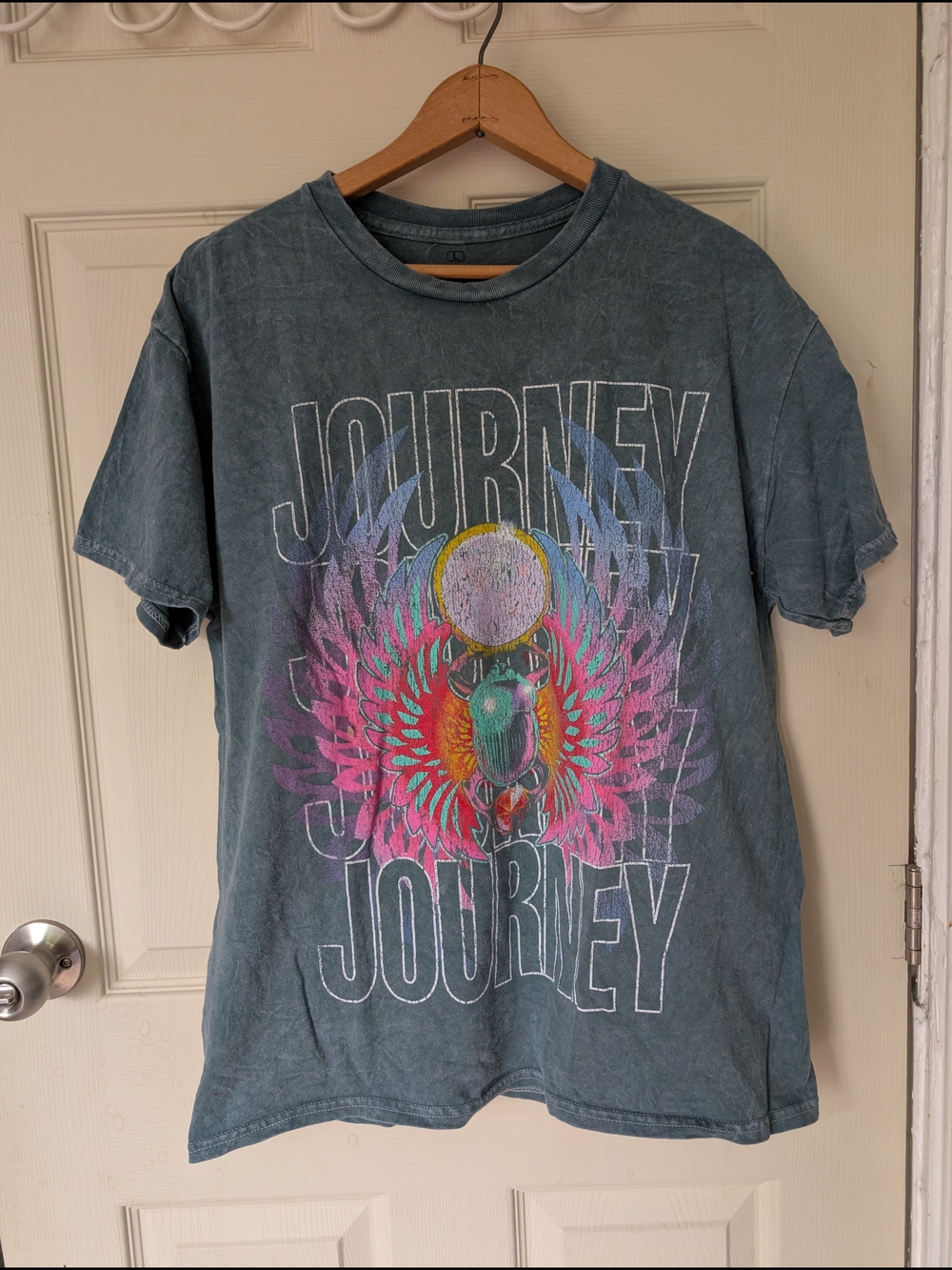 Ripple Junction Teal Journey Band Graphic Tee Large